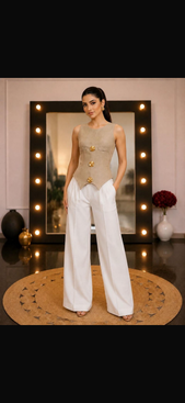 Golden Muse waistcoat /Top