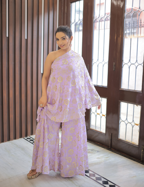 Lavender One Shoulder 2pc Set