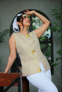 Golden Muse waistcoat /Top