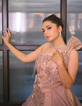 Rose Pink Organza Gown