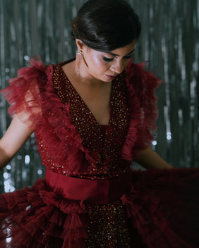 Marsala Emily High Low Dress